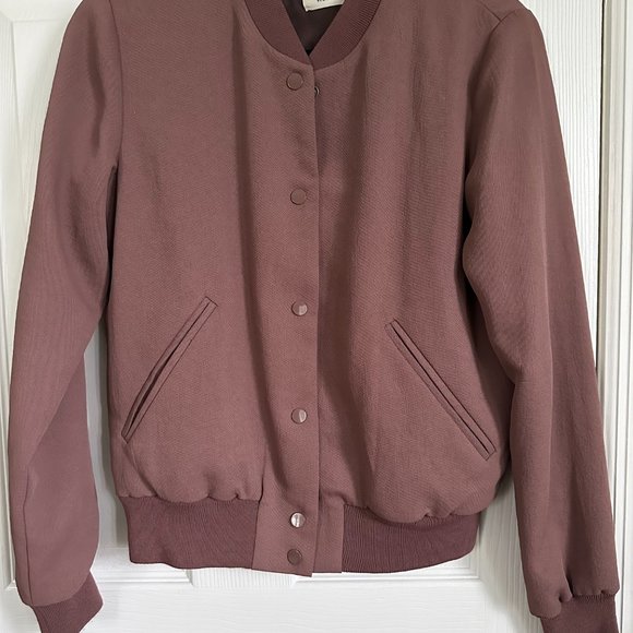 Aritzia Mauve Bomber Jacket - Picture 3 of 5